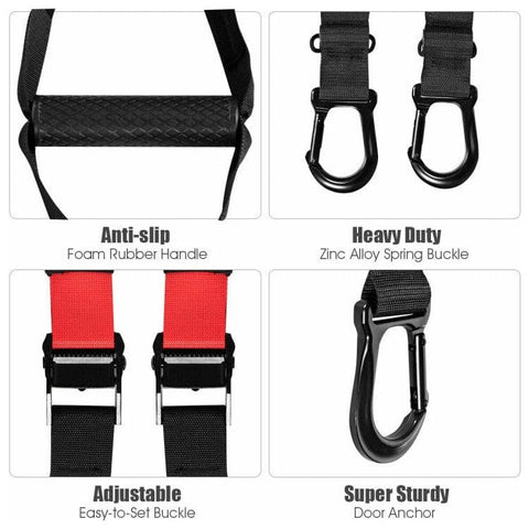 costway Fitness Bodyweight Fitness Resistance Straps Trainer with Adjustable Length by Costway 781880212102 17296058 Bodyweight Fitness Resistance Straps Trainer Adjustable Length Costway