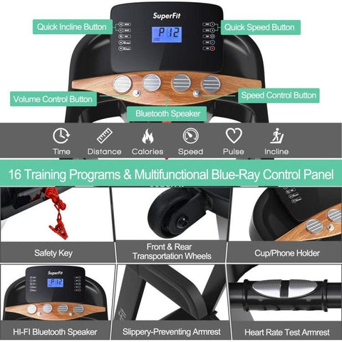 costway Fitness Compact Folding Treadmill with Touch Screen APP Control by Costway 781880212805 67904312