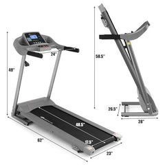 Electric Motorized Folding Treadmill Home Fitness Running Machine by Costway