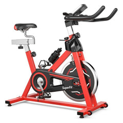 costway Fitness Exercise Bike with 30lbs Steel Flywheel by Costway 781880208143 03851269