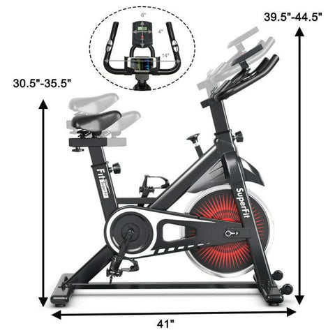 costway Fitness Indoor Silent Belt Drive Adjustable Resistance Cycling Stationary Bike by Costway