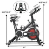 Image of costway Fitness Indoor Silent Belt Drive Adjustable Resistance Cycling Stationary Bike by Costway