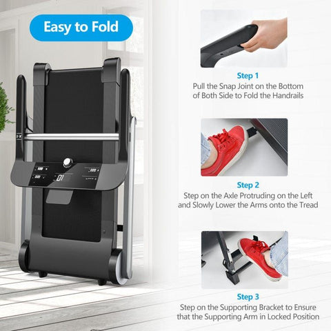 costway Fitness Italian Designed Folding Treadmill with Heart Rate Belt and Fatigue Button by Costway 781880212812 10867524 Italian Designed Folding Treadmill Heart Rate Belt Button Costway