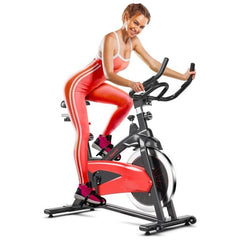 Magnetic Exercise Bike Fitness Cycling Bike with 35Lbs Flywheel for Home and Gym by Costway