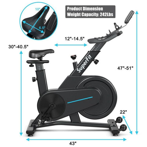 costway Fitness Magnetic Exercise Bike with Adjustable Seat and Handle by Costway Portable Desk Bike Pedal Exerciser  Magnetic Resistance Costway