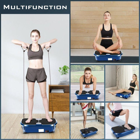 costway Fitness Mini Vibration Fitness Plate Machine with Remote Control and Loop Bands by Costway 781880214243 87921506 Mini Vibration Fitness Plate Machine Remote Control Loop Bands Costway