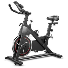 costway Fitness Stationary Exercise Bike with Adjustable Fitness Saddle by Costway 781880212508 90713546