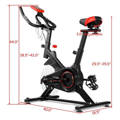 Stationary Indoor Sports Bicycle with Heart Rate Sensor and LCD Display by Costway