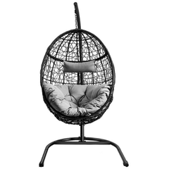 Hanging Cushioned Hammock Chair with Stand by Costway