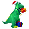 Image of Costway Holiday Ornaments 6 Feet Christmas Inflatable Dinosaur for Indoor and Outdoor by Costway 63029457 6 Ft Tall Lighted Inflatable Christmas Santa Claus Snowman Costway