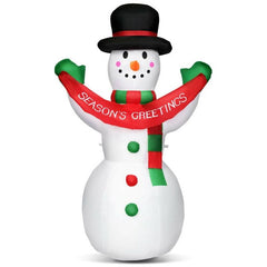 Costway Holiday Ornaments 6 Feet Inflatable Christmas Snowman with LED Lights Blow Up Outdoor Yard Decoration by Costway 41057839 6.5' Inflatable Christmas Snowman Family Decoration LED Lights Costway