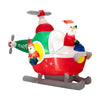 Image of Costway Holiday Ornaments 6 Feet Wide Inflatable Santa Claus Flying a Helicopter with Air Blower by Costway 02958637 6 Ft Wide Inflatable Santa Claus Flying Helicopter Air Blower Costway