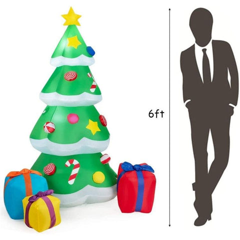 Costway Holiday Ornaments 6'H Inflatable Christmas Tree with 3 Gift Wrapped Boxes by Costway