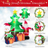 Image of Costway Holiday Ornaments 7.2 Feet Inflatable Lighted Christmas Decoration Tree with Santa Claus by Costway 47219653 10 Feet Tall Inflatable Christmas Arch LED Built-in Air Blower Costway