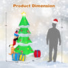 Image of Costway Holiday Ornaments 7 Feet Inflatable Christmas Tree with Santa Claus and Dog by Costway 781880293811 69753104