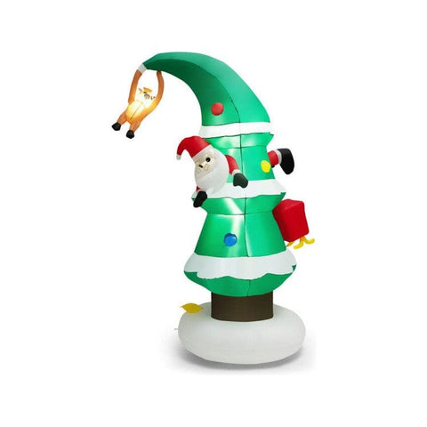 Costway Holiday Ornaments 8 Feet Inflatable Christmas Tree with Santa Claus by Costway 12075469