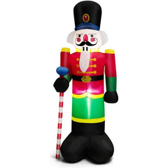 Costway Holiday Ornaments 8 Feet Inflatable Nutcracker Soldier with 2 Built-in LED Lights by Costway 12097453 8 Feet Inflatable Nutcracker Soldier 2 Built-in LED Lights Costway