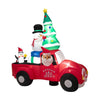 Image of Costway Holiday Ornaments 8 Feet Wide Inflatable Santa Claus Driving a Car with LED and Air Blower by Costway 06392814 8 Feet Wide Inflatable Santa Claus Driving  Car LED Air Blower Costway