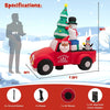 Image of Costway Holiday Ornaments 8 Feet Wide Inflatable Santa Claus Driving a Car with LED and Air Blower by Costway 06392814 8 Feet Wide Inflatable Santa Claus Driving  Car LED Air Blower Costway