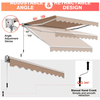 Image of Costway Home & Garden 10 x 8.2 Feet Retractable Awning with Easy Opening Manual Crank Handle by Costway 781880276654 91638542 10 x 8.2 Feet Retractable Awning with Easy Opening Manual Crank Handle