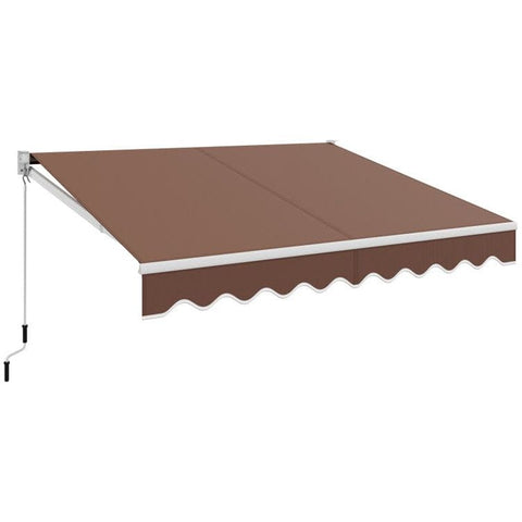 Costway Home & Garden 10 x 8.2 Feet Retractable Awning with Easy Opening Manual Crank Handle by Costway 781880276654 91638542 10 x 8.2 Feet Retractable Awning with Easy Opening Manual Crank Handle