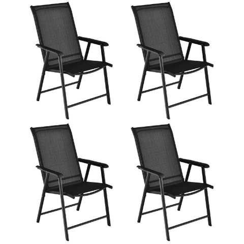 Costway indoor furniture 4-Pack Patio Folding Chairs Portable for Outdoor Camping by Costway 4-Pack Patio Folding Chairs Portable for Outdoor Camping SKU# 90324756