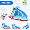 Image of Costway Inflatable Bouncers 4-in-1 Inflatable Water Slide Park with Long Slide and 735W Blower by Costway 781880234180 01642387 4-in-1 Inflatable Water Slide Park Long Slide 735W Blower Costway