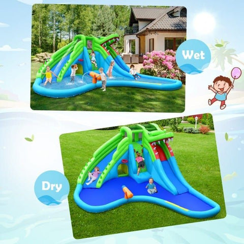 Costway Inflatable Bouncers 7 in 1 Inflatable Bounce House with Splashing Pool by Costway 781880256236 81297306 7 in 1 Inflatable Bounce House with Splashing Pool by Costway 81297306