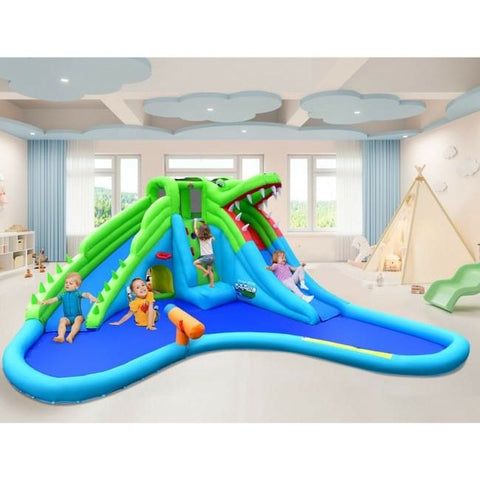 Costway Inflatable Bouncers 7 in 1 Inflatable Bounce House with Splashing Pool by Costway 781880256236 81297306 7 in 1 Inflatable Bounce House with Splashing Pool by Costway 81297306