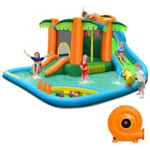 Costway Inflatable Bouncers 7 in 1 Inflatable Water Slide Park by Costway 781880250692 71962345 7 in 1 Inflatable Water Slide Park by Costway SKU# 71962345