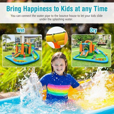 Costway Inflatable Bouncers 7 in 1 Inflatable Water Slide Park by Costway 781880250692 71962345 7 in 1 Inflatable Water Slide Park by Costway SKU# 71962345