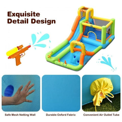 Costway Inflatable Bouncers 7 In 1 Jumping Bouncer Castle with 735W Blower for Backyard by Costway 781880234265 85693124