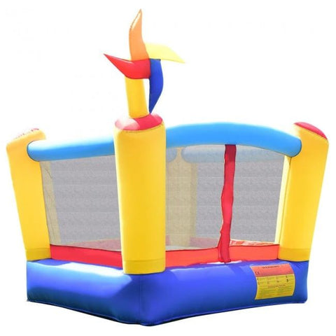 Costway Inflatable Bouncers Castle Inflatable Moonwalk Bounce House with Rotating Windmill by Costway Castle Inflatable Moonwalk Bounce House Rotating Windmill by Costway