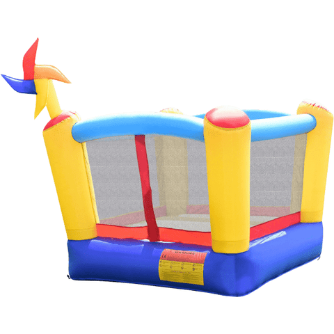 Costway Inflatable Bouncers Castle Inflatable Moonwalk Bounce House with Rotating Windmill by Costway Castle Inflatable Moonwalk Bounce House Rotating Windmill by Costway