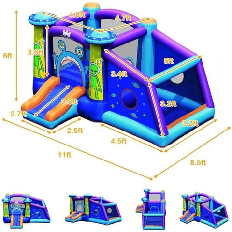 Costway Inflatable Bouncers Inflatable Alien Style Kids Bouncy Castle with 480W Air Blower by Costway 781880250685 61248370 Inflatable Alien Style Kids Bouncy Castle with 480W Air Blower Costway