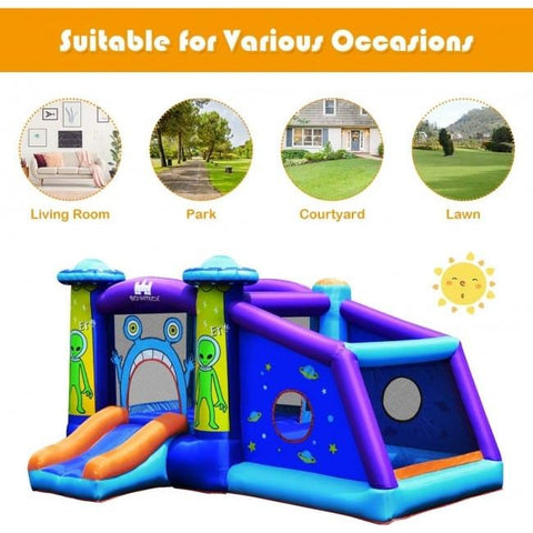 Costway Inflatable Bouncers Inflatable Alien Style Kids Bouncy Castle with 480W Air Blower by Costway 781880250685 61248370 Inflatable Alien Style Kids Bouncy Castle with 480W Air Blower Costway