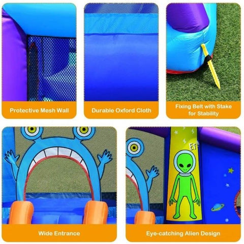 Costway Inflatable Bouncers Inflatable Alien Style Kids Bouncy Castle with 480W Air Blower by Costway 781880250685 61248370 Inflatable Alien Style Kids Bouncy Castle with 480W Air Blower Costway