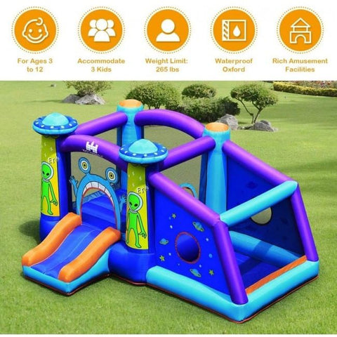 Costway Inflatable Bouncers Inflatable Alien Style Kids Bouncy Castle with 480W Air Blower by Costway 781880250685 61248370 Inflatable Alien Style Kids Bouncy Castle with 480W Air Blower Costway