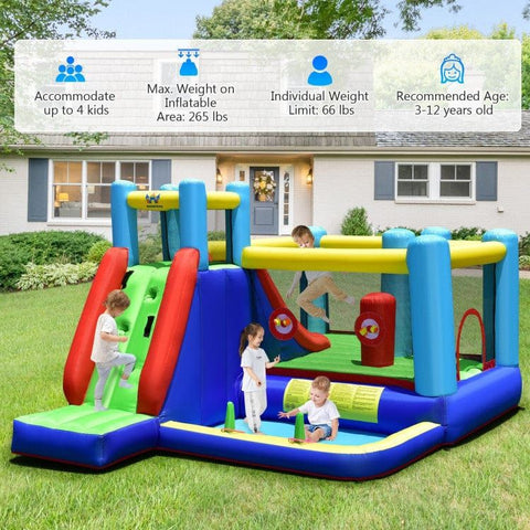 Costway Inflatable Bouncers Inflatable Bounce House with 735W Blower by Costway 781880227311 49035187 Inflatable Bounce House with 735W Blower by Costway SKU# 49035187