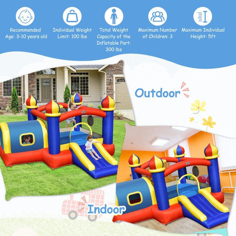 Costway Inflatable Bouncers Inflatable Castle Kids Bounce House with Slide Jumping by Costway 781880226949 25634709