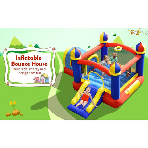 Costway Inflatable Bouncers Inflatable Castle Kids Bounce House with Slide Jumping by Costway 781880226949 25634709