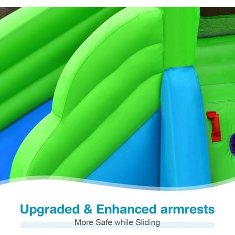 Costway Inflatable Bouncers Inflatable Crocodile Style Water Slide Upgraded Kids Bounce Castle with 780W Blower by Costway 781880256250 03791258 Crocodile Style Water Slide Upgraded Kids Bounce Castle w/ 780W Blower