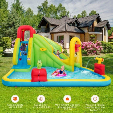 Costway Inflatable Bouncers Inflatable Splash Jump Slide Water Bounce by Costway