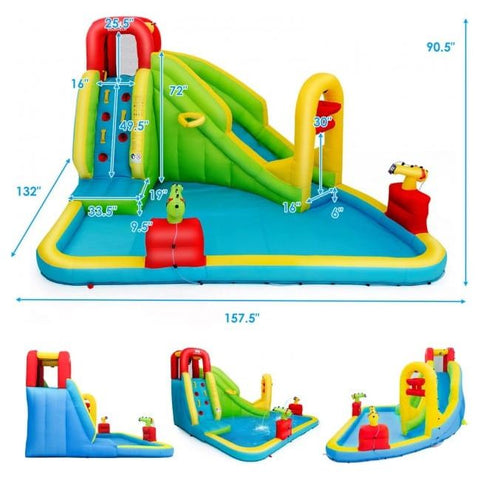 Costway Inflatable Bouncers Inflatable Splash Jump Slide Water Bounce by Costway