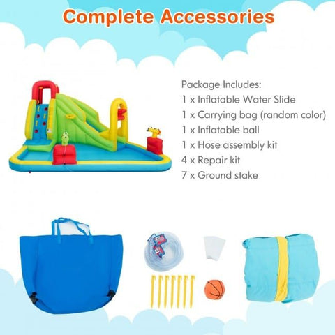 Costway Inflatable Bouncers Inflatable Splash Jump Slide Water Bounce by Costway