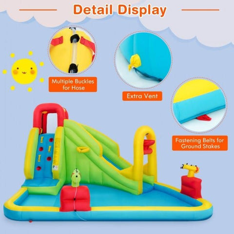 Costway Inflatable Bouncers Inflatable Splash Jump Slide Water Bounce by Costway