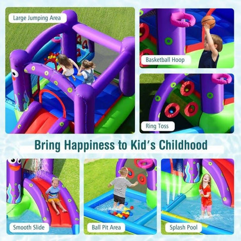 Costway Inflatable Bouncers Inflatable Water Slide Castle without Blower by Costway 781880256212 13275469 Inflatable Water Slide Castle without Blower by Costway SKU# 13275469