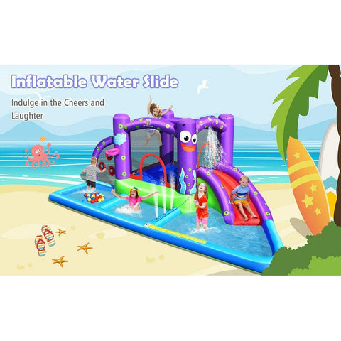 Costway Inflatable Bouncers Inflatable Water Slide Castle without Blower by Costway 781880256212 13275469 Inflatable Water Slide Castle without Blower by Costway SKU# 13275469