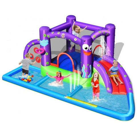 Costway Inflatable Bouncers Inflatable Water Slide Castle without Blower by Costway 781880256212 13275469 Inflatable Water Slide Castle without Blower by Costway SKU# 13275469