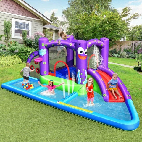 Costway Inflatable Bouncers Inflatable Water Slide Castle without Blower by Costway 781880256212 13275469 Inflatable Water Slide Castle without Blower by Costway SKU# 13275469